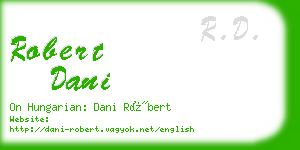 robert dani business card